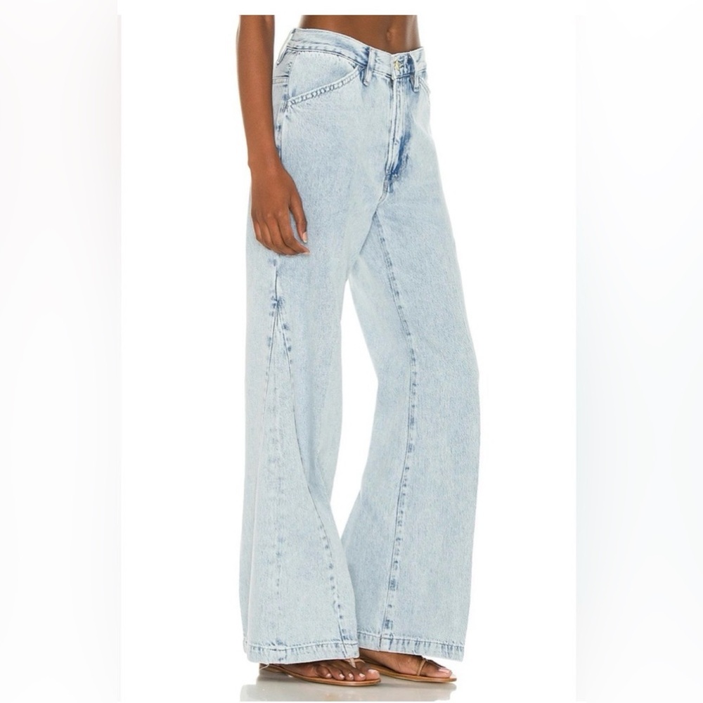 FRAME Le Baggy Palazzo Jeans – Size 28 – Whisper Wash – Wide Leg